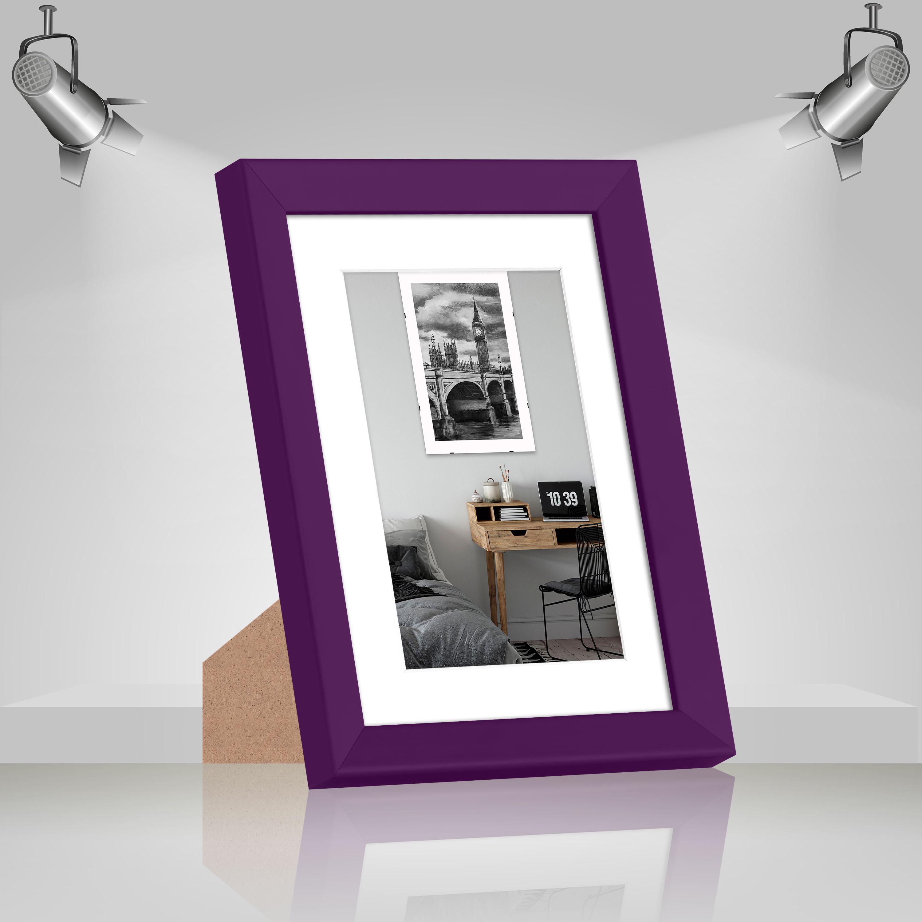 Рамка для фото деревянная EmojiFrame 15х20 см под фото 10х15 см AH2220-14 глянцевое стекло 1-1,5 мм с ножкой паспарту Фиолетовый - фото 2 Рамка для фото деревянная EmojiFrame 15х20 см под фото 10х15 см AH2220-14 глянцевое стекло 1-1,5 мм с ножкой паспарту Фиолетовый - фото 2