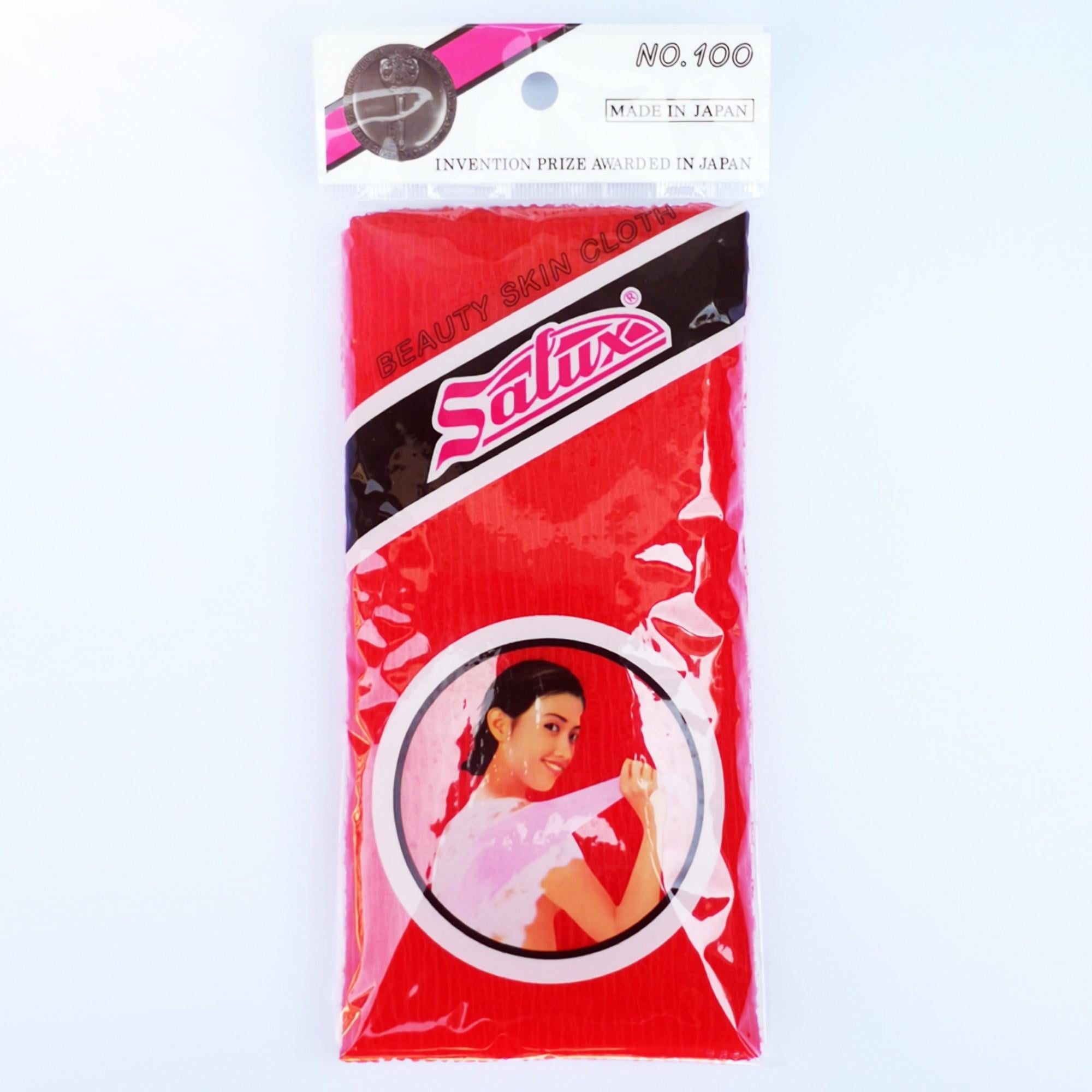 Мочалка-полотенце японское для тела жесткая Красный