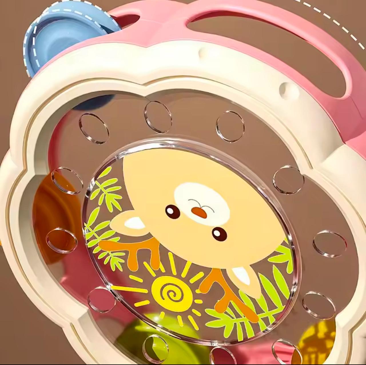 Дитячий бубон 17 см з дзвіночками та малюнком тигреня (75) - фото 2 Дитячий бубон 17 см з дзвіночками та малюнком тигреня (75) - фото 2