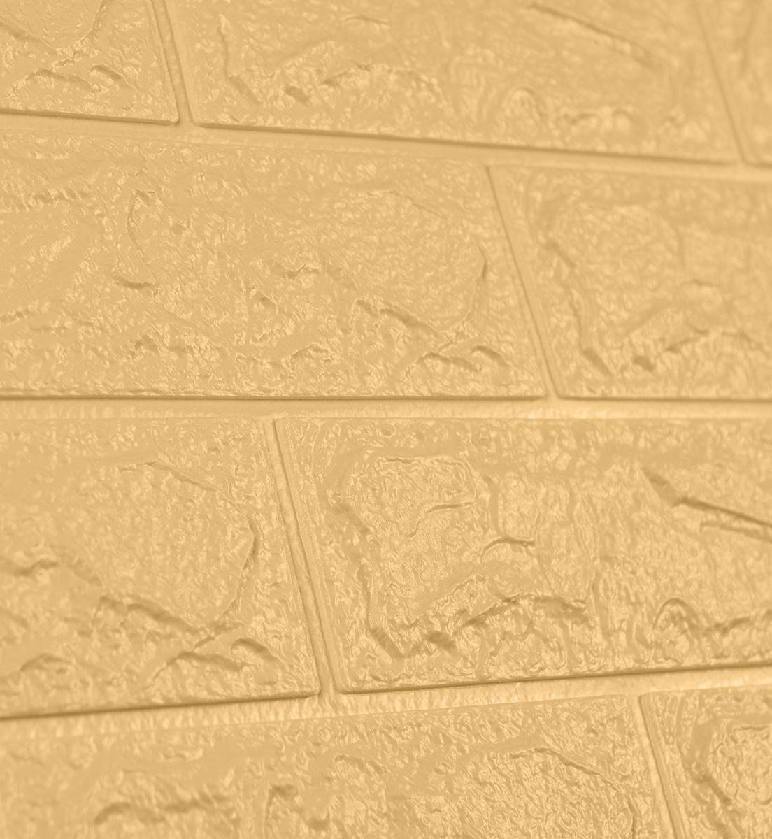 Панель самоклеящаяся декоративная 3D под кирпич 700x770x5 мм Бежевый (137) - фото 2 Панель самоклеящаяся декоративная 3D под кирпич 700x770x5 мм Бежевый (137) - фото 2