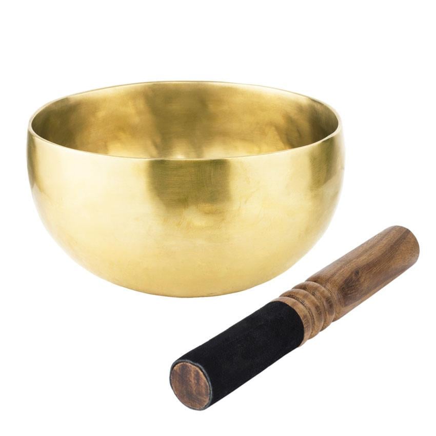 Поющая чаша Тибетская Ручная холодная ковка 155х155х80 мм Бронзовый (26555)