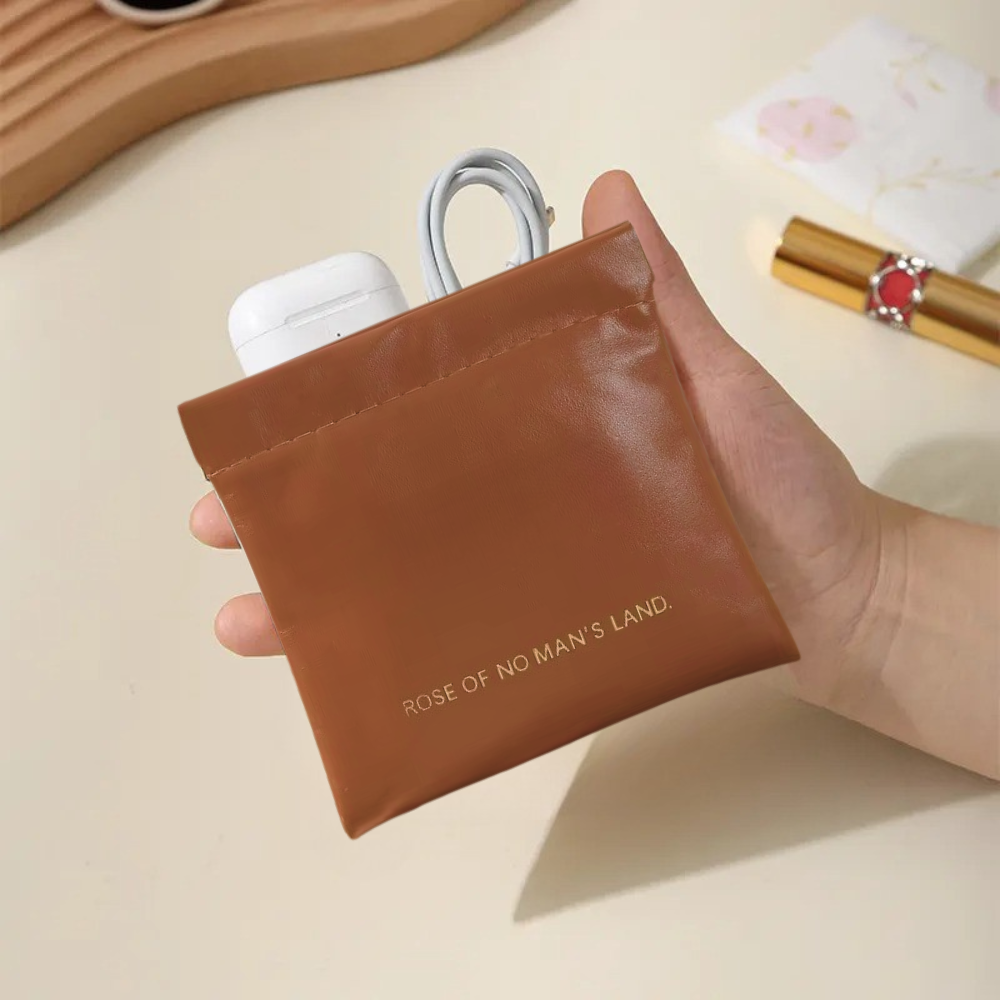 Косметичка портативна для дрібниць на магнітній застібці Коричневий (MP-132_S_brown)