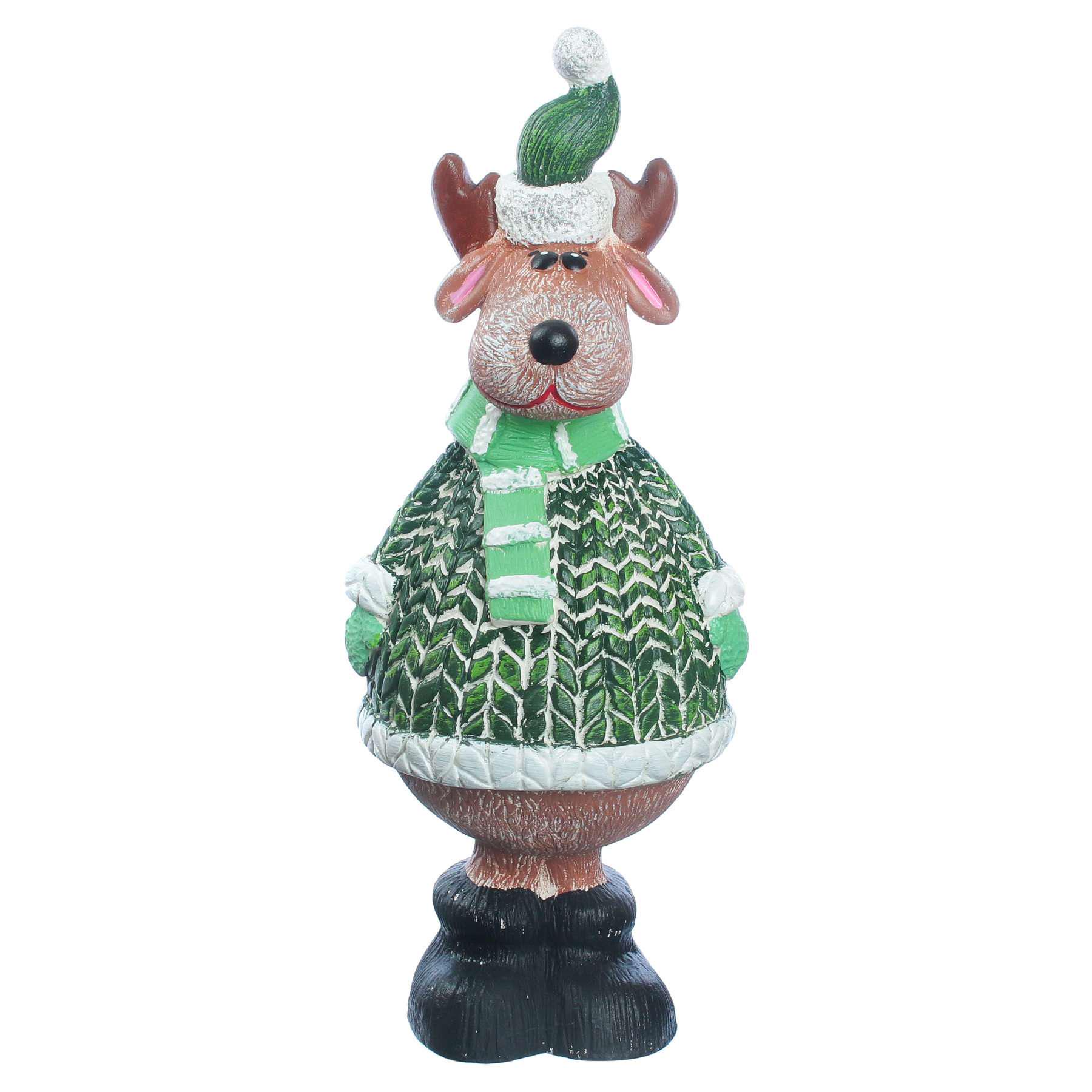 Сувенир декор для дома Олень №1 новогодний подарочный гипс 34 см