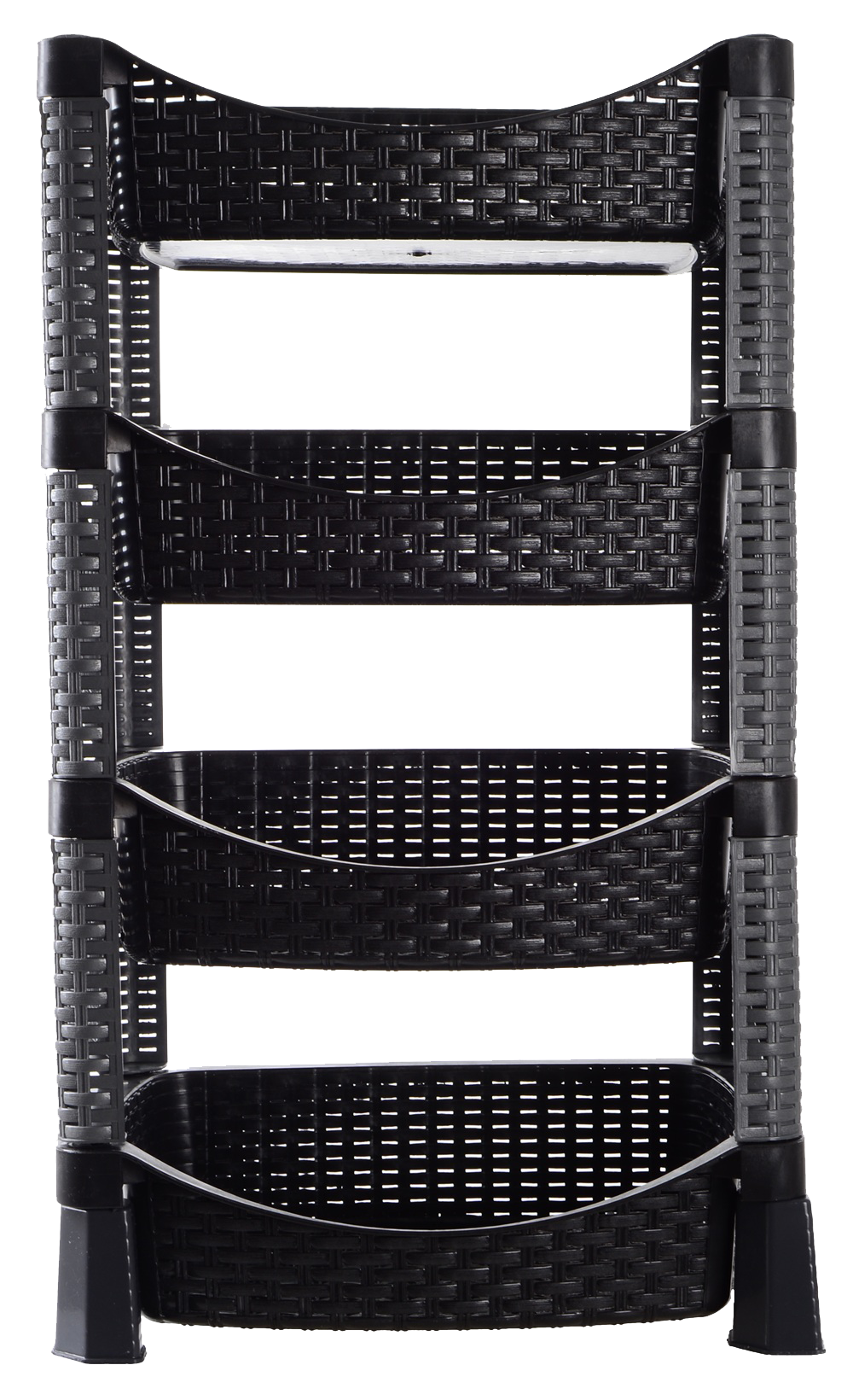 Етажерка Violet House прямокутна 77,5х45х30,5 см 4-х ярусна Чорний (UG-0740)