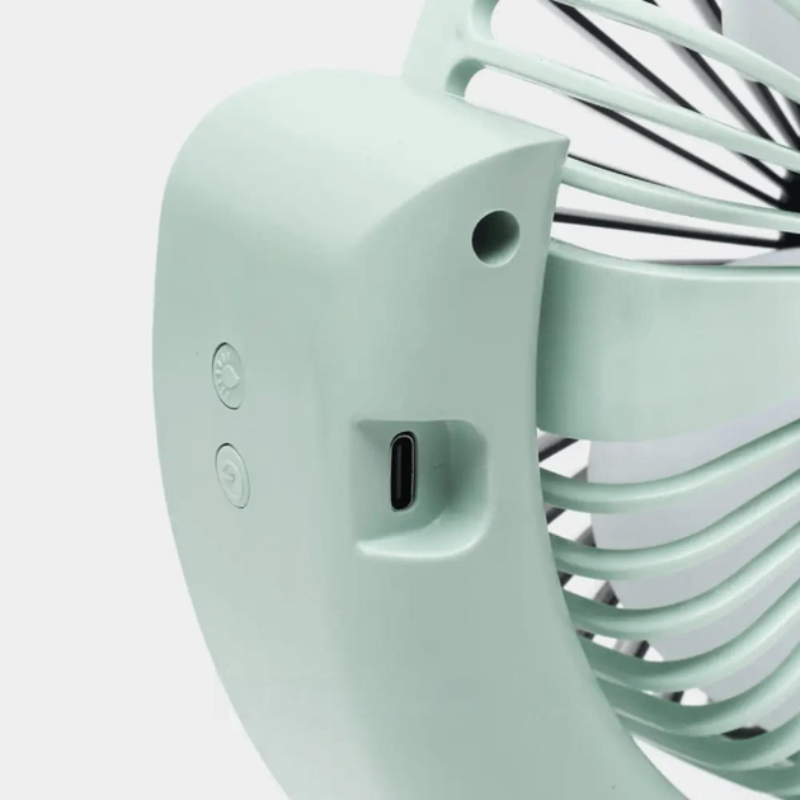 Вентилятор компактный настольный с RGB-подсветкой USB Зеленый (2598228292) - фото 4