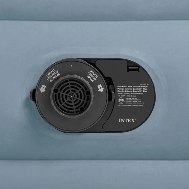 Кровать надувная со спинкой Intex двуспальная со встроенным электронасосом 236x152x86 см (64450) - фото 6