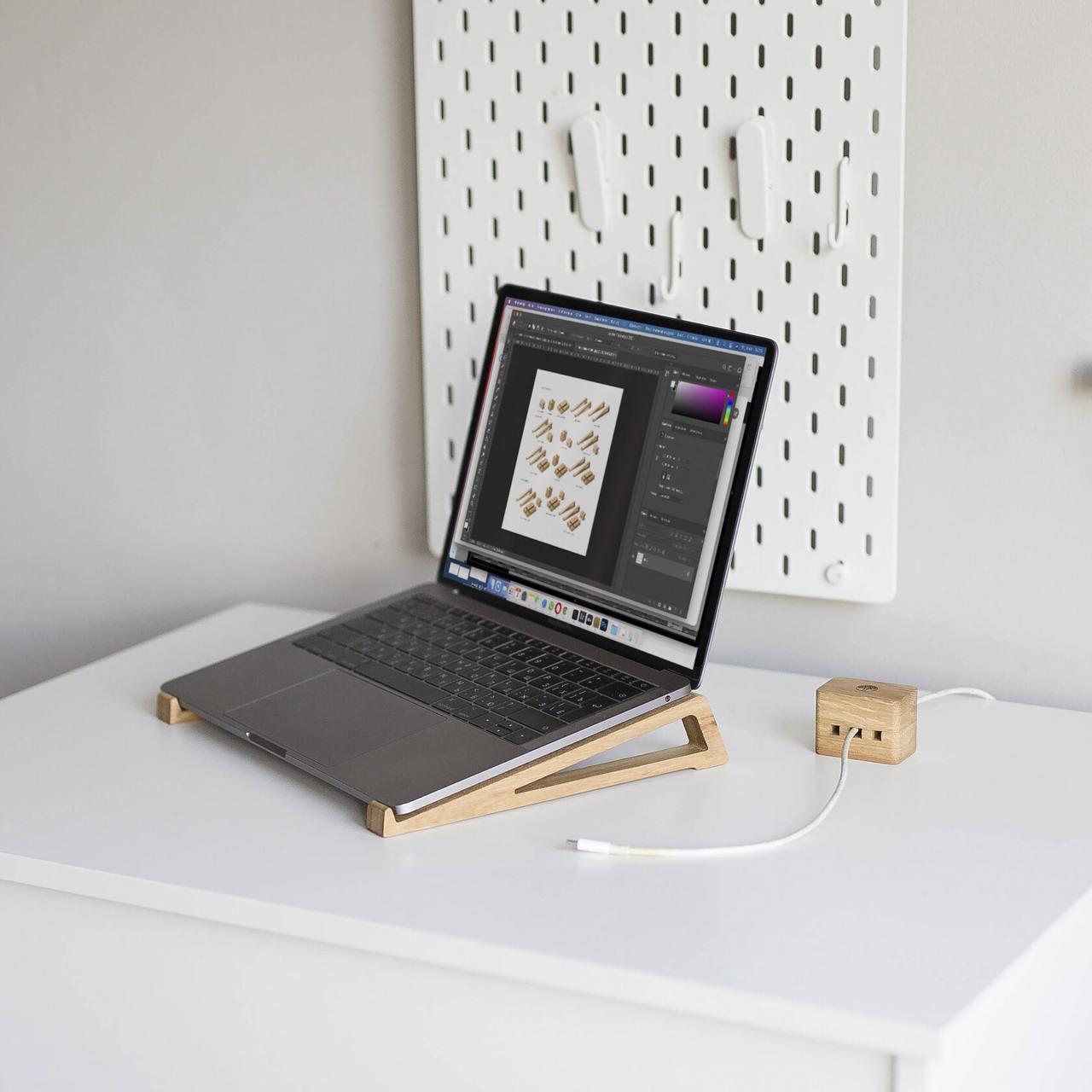 Подставка для ноутбука из дуба (23493440) - фото 4