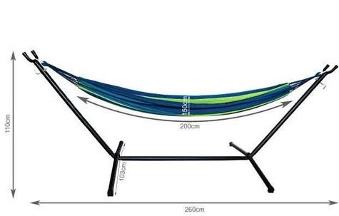 Гамак двухместный стальной каркас со стойкой до 200 кг Разноцветный - фото 2 Гамак двухместный стальной каркас со стойкой до 200 кг Разноцветный - фото 2