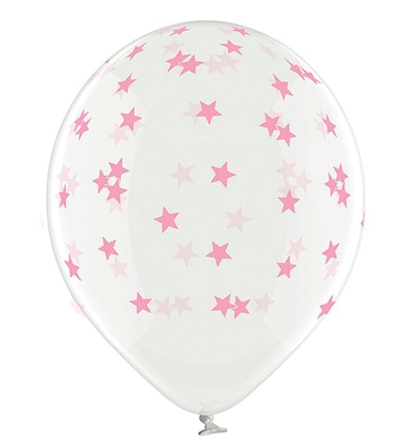 Повітряні кульки Stars натуральний латекс 6 шт. Ø 30 см