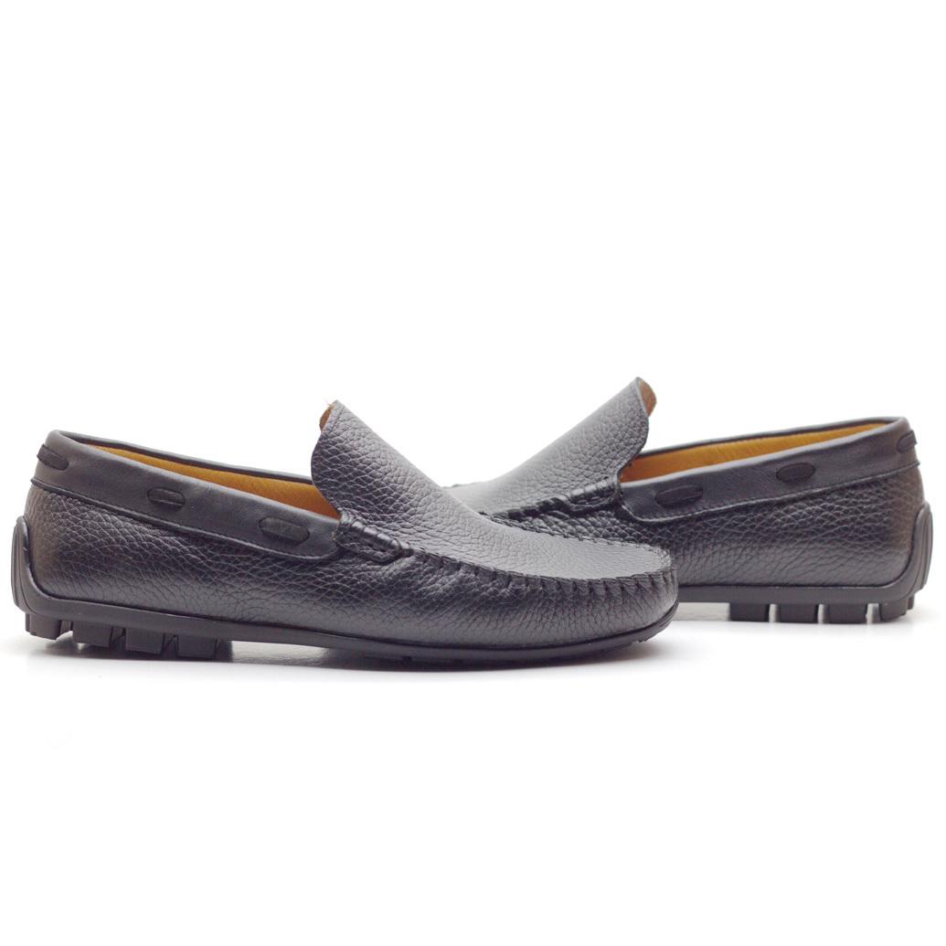 Мокасины мужские Zlett из натуральной кожи р. 40 Черный (5074) - фото 3 Мокасины мужские Zlett из натуральной кожи р. 40 Черный (5074) - фото 3