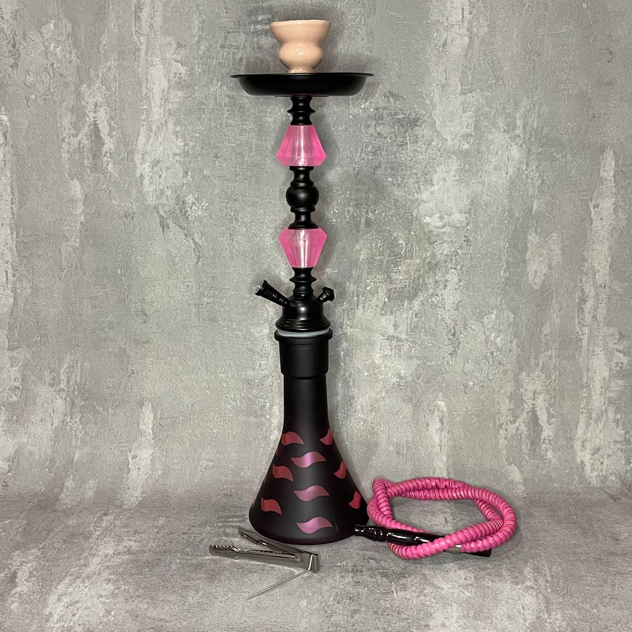 Кальян средний на 2 трубки В34 52 см Розовый (363962)