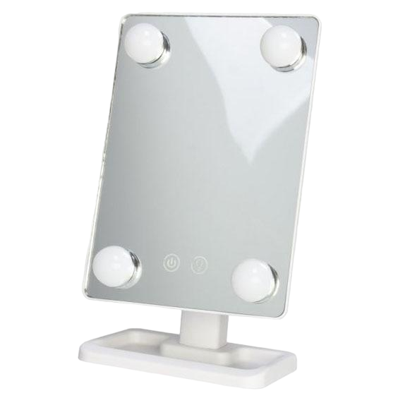 Зеркало настольное для макияжа Cosmetie mirror 360 Rotation Angel с подсветкой Белый (ws37987)