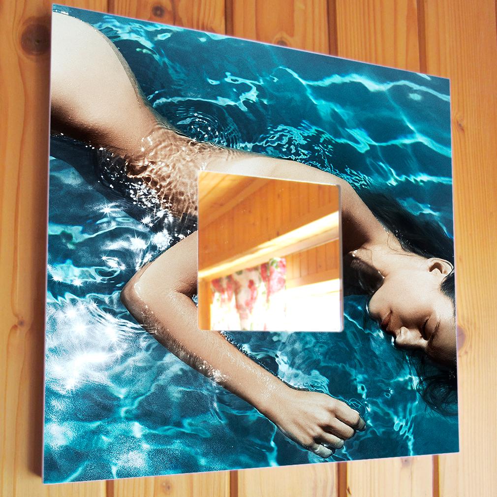 Зеркало декоративное Девушка и вода 260х260 мм (M00235)