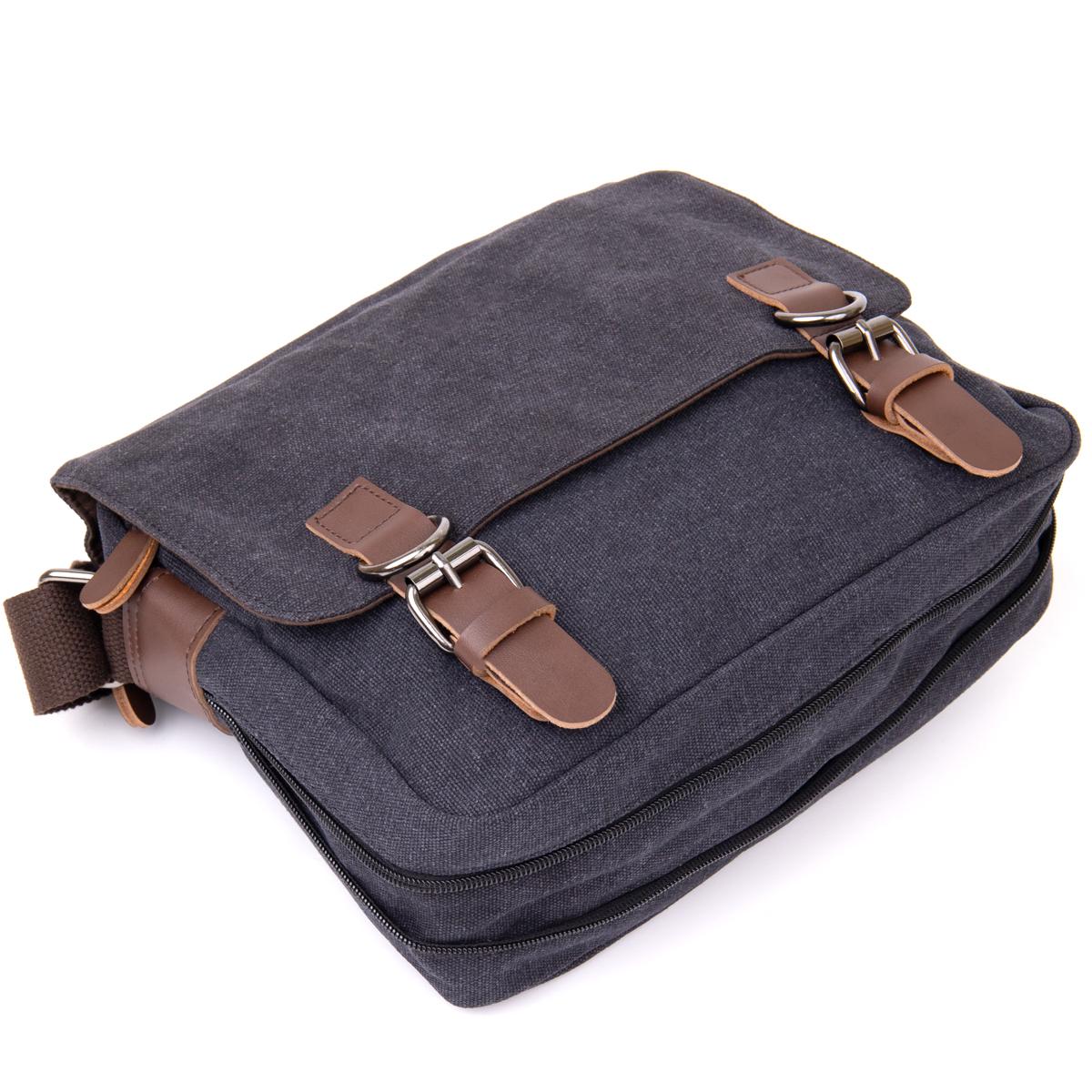 Сумка-месенджер Vintage Youth Bag 20604 текстиль Чорний - фото 3