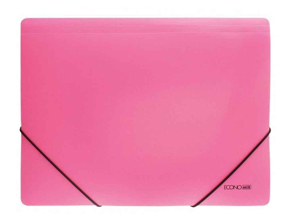 Папка на резинке Economix E31633-09 пластиковая А4 фактура оранжевая Розовый (1052349)