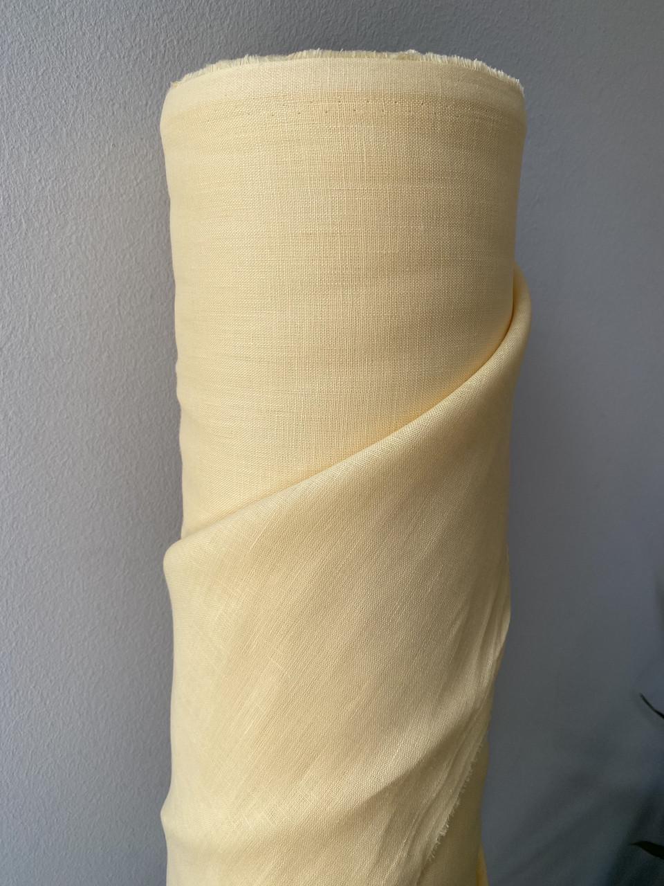 Ткань рубашечно-платьевая LINEN PLUS льняная 143 см 764 Нежно-желтый - фото 6 Ткань рубашечно-платьевая LINEN PLUS льняная 143 см 764 Нежно-желтый - фото 6