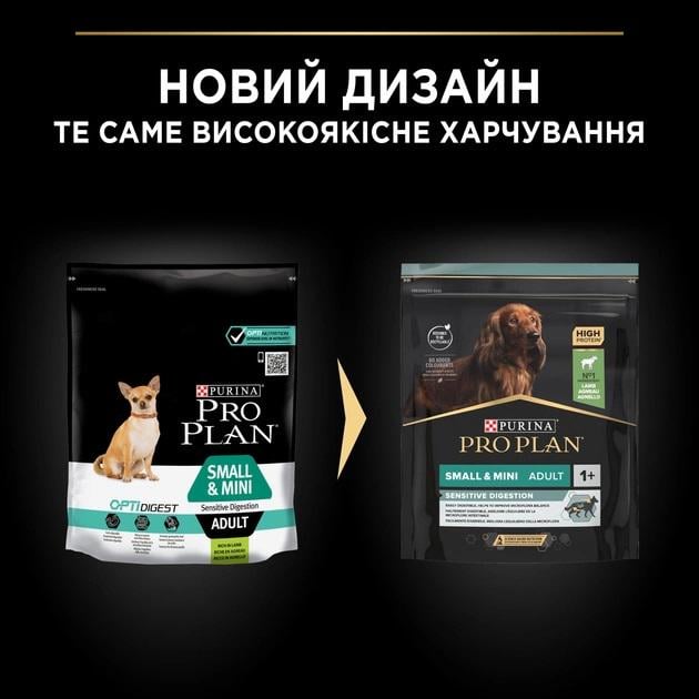 Сухой корм Purina Pro Plan Dog OptiDigest для мелких собак с чувствительным пищеварением 7 кг - фото 3