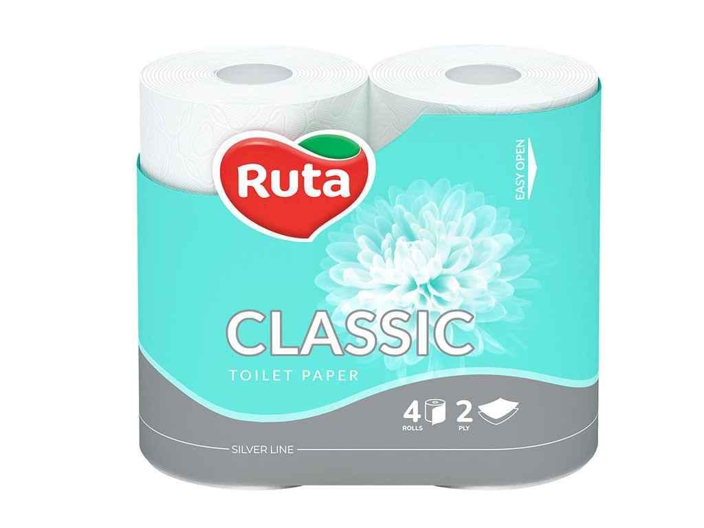 Туалетная бумага Ruta Classic 4 рулона 2 шт. Белый (531379)
