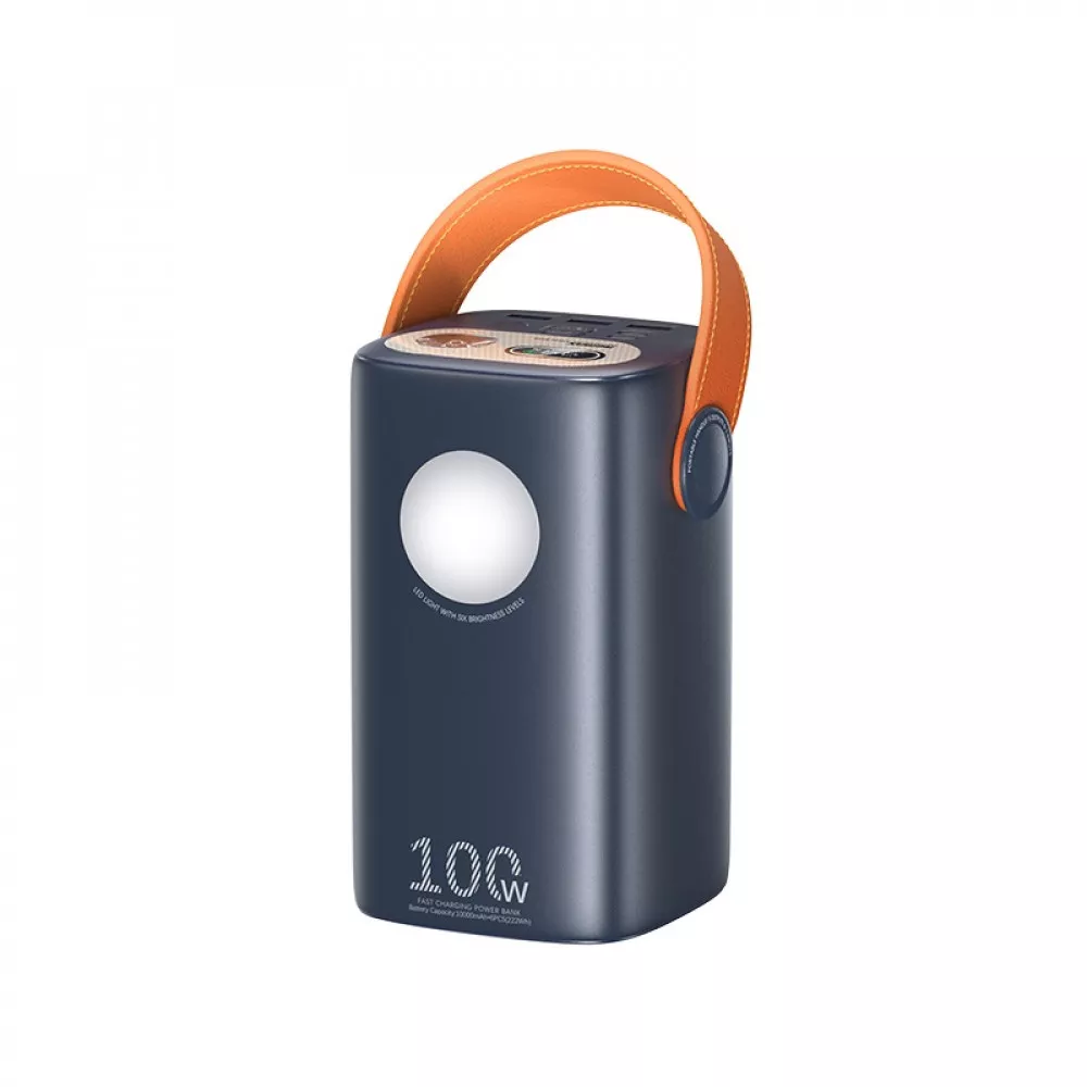 Повербанк Remax RPP-100 60000 мАч 100W PD/QC с дисплеем и фонарями Синий (781301)