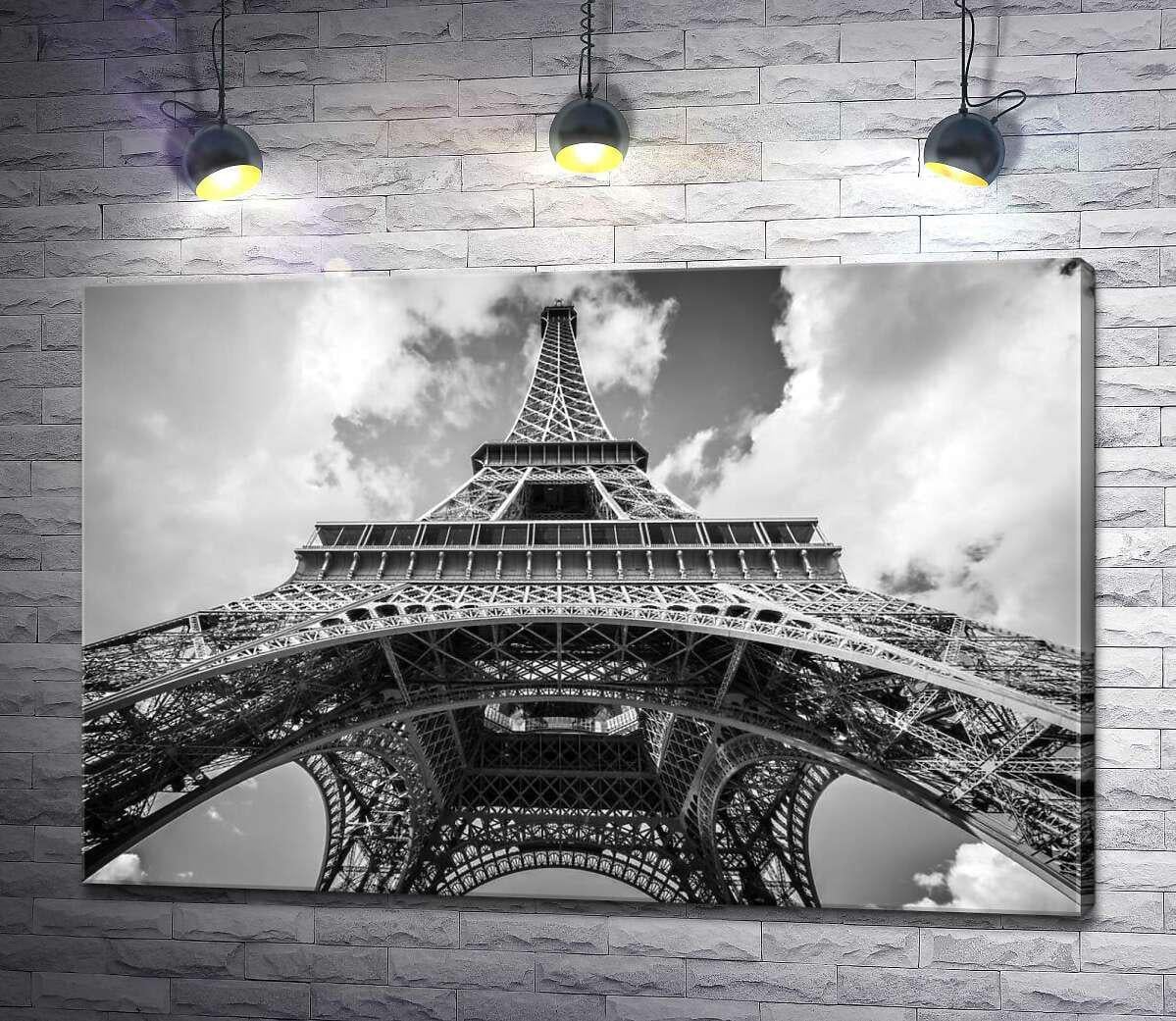 Картина ArtPoster Погляд знизу на грандіозну споруду Ейфелевої вежі (Eiffel tower) 100x67 см Модуль №1 (001330)