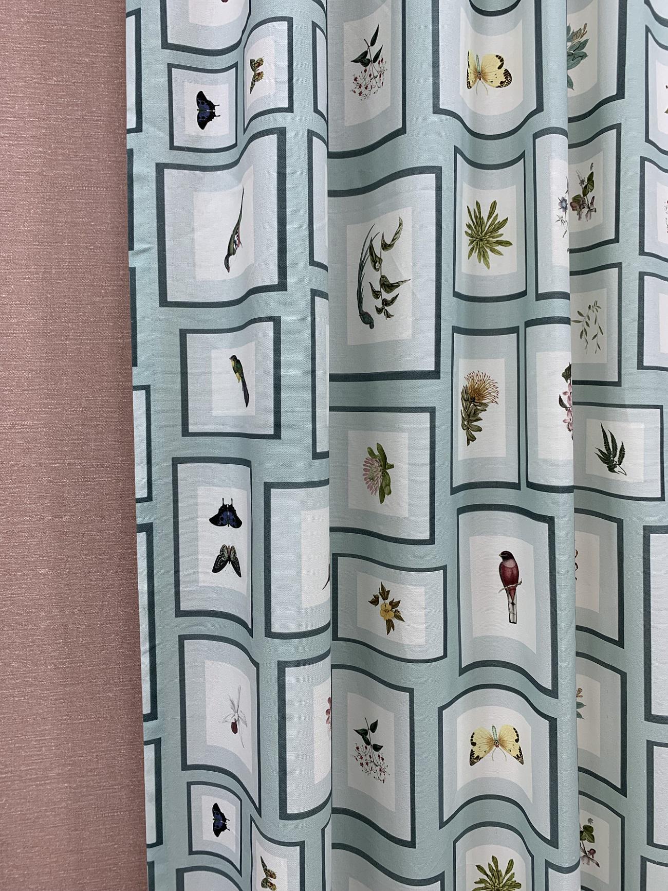 Штори коттонові 1,4 м 2 шт. Бірюзовий (000101657) - фото 2 Штори коттонові 1,4 м 2 шт. Бірюзовий (000101657) - фото 2