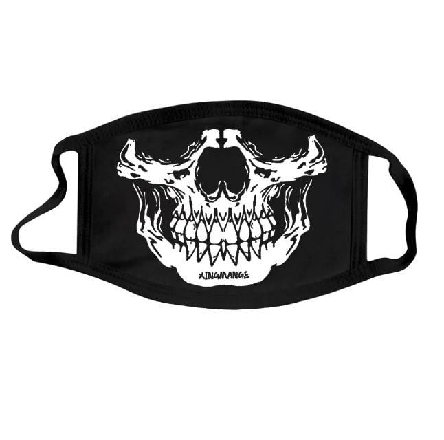 Маска светится с принтом черепа Черный