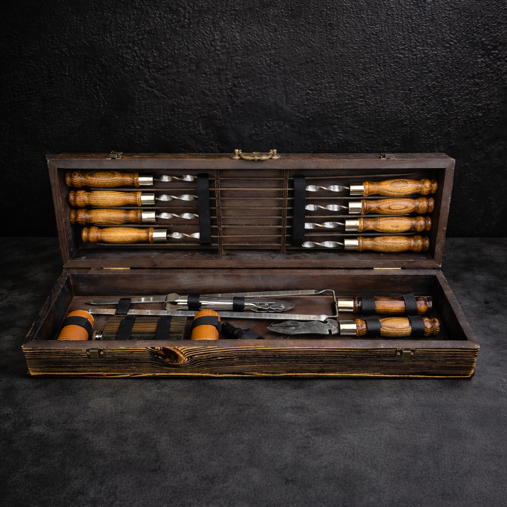 Подарочный набор шампуров Jooki Охотник темная текстура (10241)