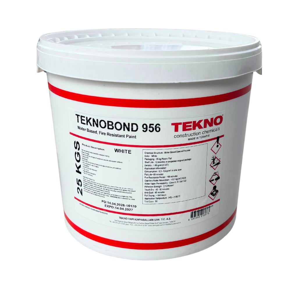 Краска огнестойкая Teknobond 956 для бетона и дерева 25 кг Белый (34532444)