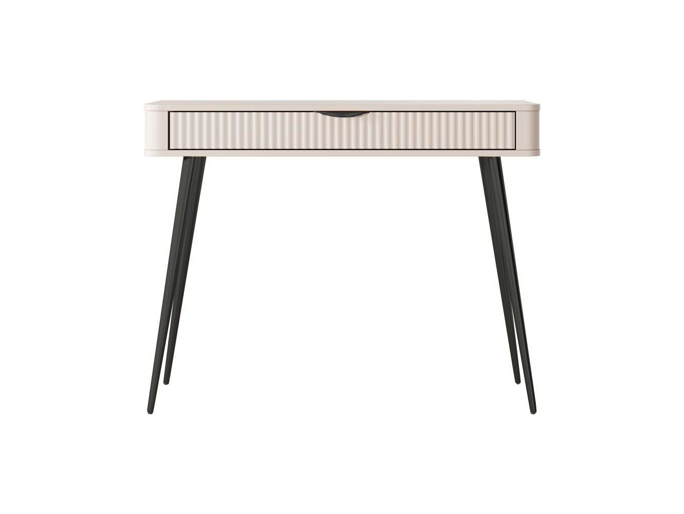 Стол туалетный Perfect Home Lante 1S/100 с 1 ящиком и черными ножками Бежевый (PFH-091170) - фото 4 Стол туалетный Perfect Home Lante 1S/100 с 1 ящиком и черными ножками Бежевый (PFH-091170) - фото 4