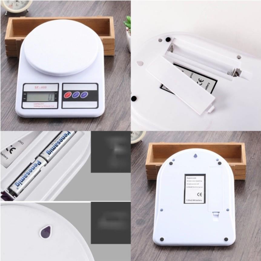 Ваги кухонні електронні Kitchen SF-400 з екраном з точним вимірюванням від 1 г до 10 кг Білий (1200) - фото 5 Ваги кухонні електронні Kitchen SF-400 з екраном з точним вимірюванням від 1 г до 10 кг Білий (1200) - фото 5