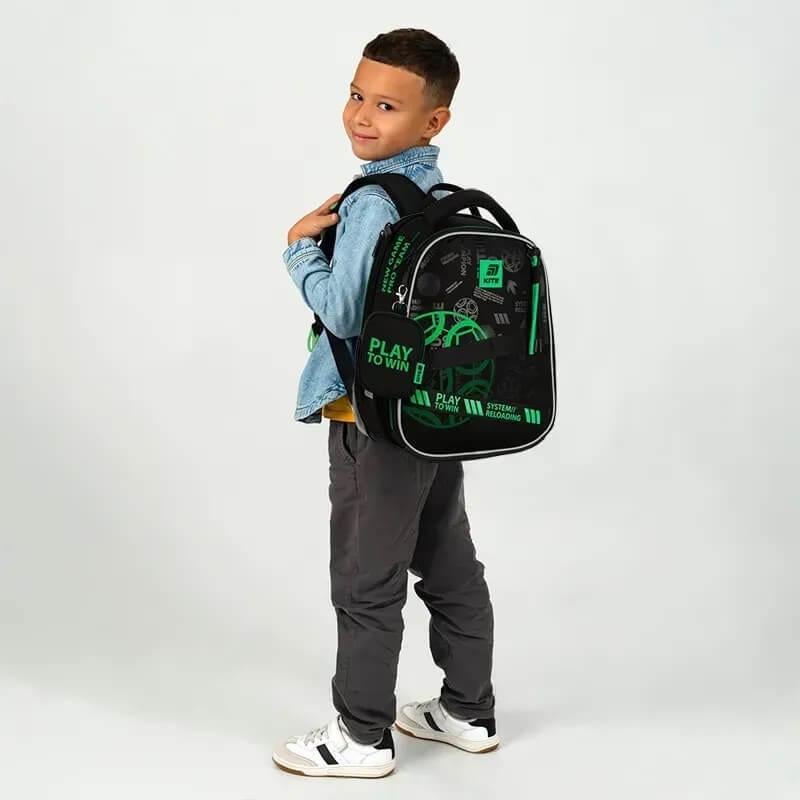 Шкільний рюкзак каркасний KITE Education 555 Play/amp;Win 14 л Чорний (K25-555S-2)
