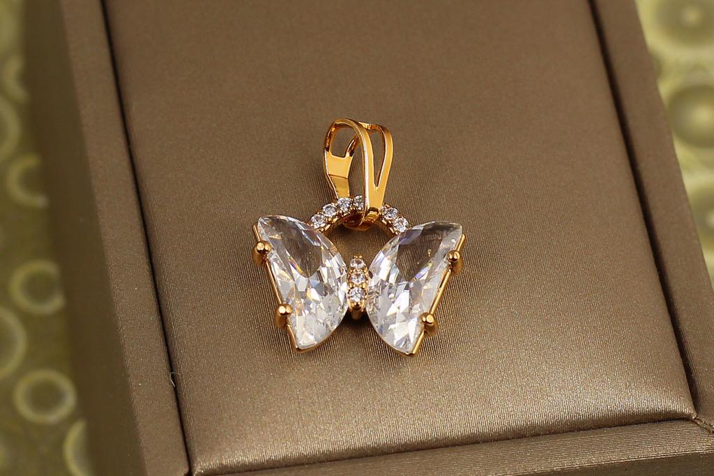 Кулон Xuping Jewelry Хрустальная бабочка 1,5 см Золотой (30853380)