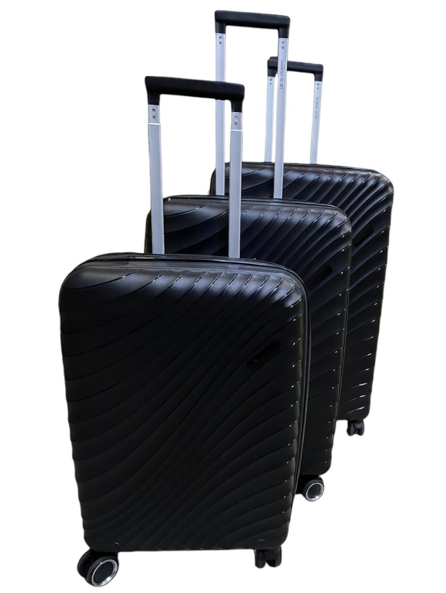 Комплект чемоданов на колесах Gems 2 3 шт. Черный (2104619383)