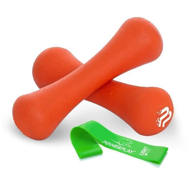 Гантель неопренова PowerPlay Spartacus 4126 1,5 кг 2 шт. Оранжевый (PP_4126_1.5kg_2in)