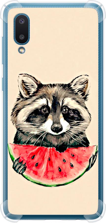 Чехол на Samsung Galaxy A02 A022G Енотик с арбузом (4605sp-2260-42517)