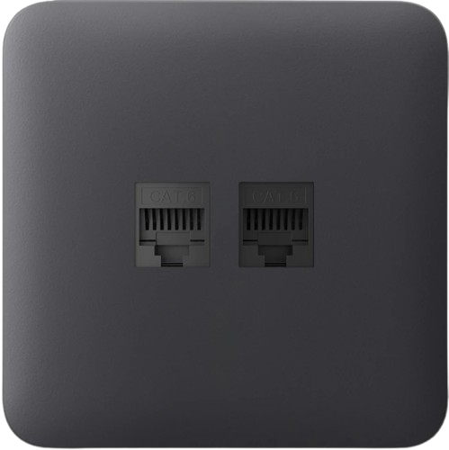 Фронтальна панель Ajax SoloCover LAN до 1 Гбіт/с CAT.5e та CAT.6 для 4K Graphite (31022256)