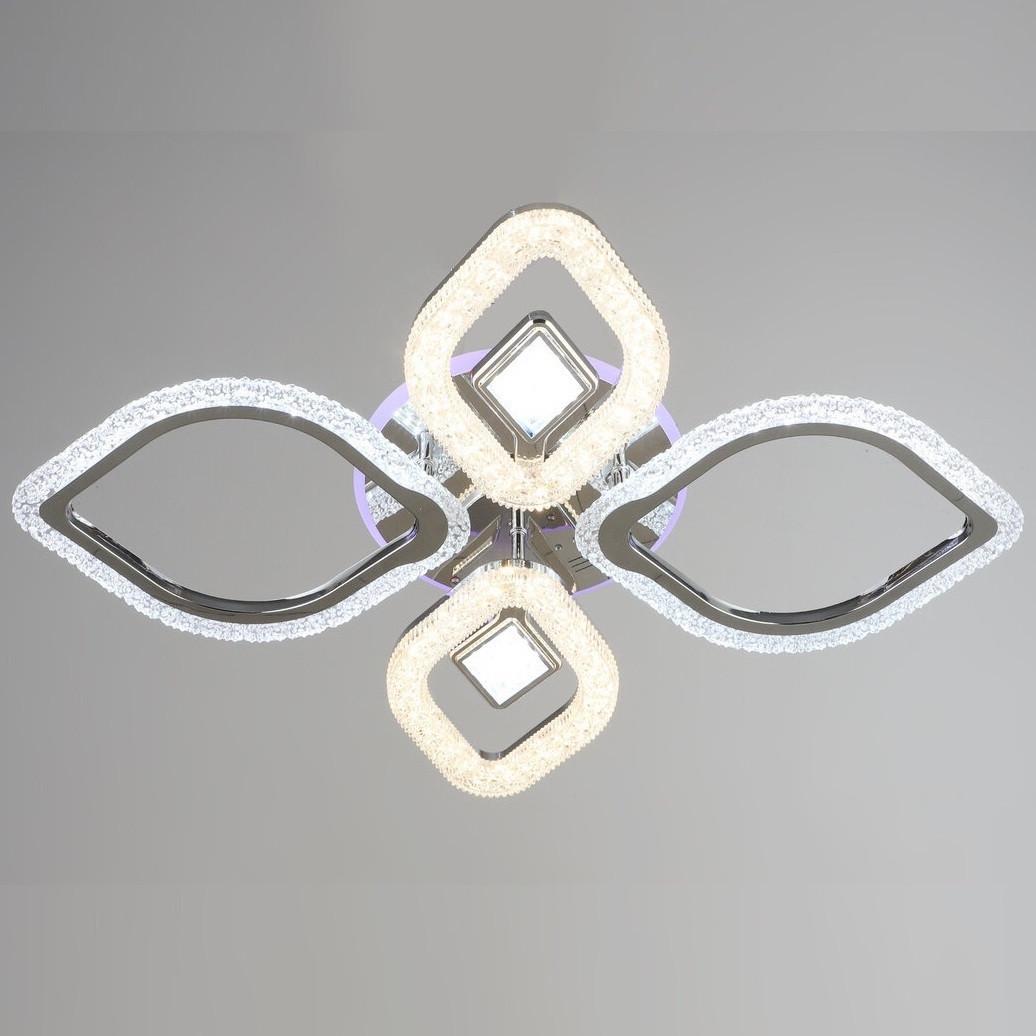 Люстра светодиодная Sirius на четыре плафона 54W 3000-6500К Хром (B YH890/2+2 CH) Люстра светодиодная Sirius на четыре плафона 54W 3000-6500К Хром (B YH890/2+2 CH)