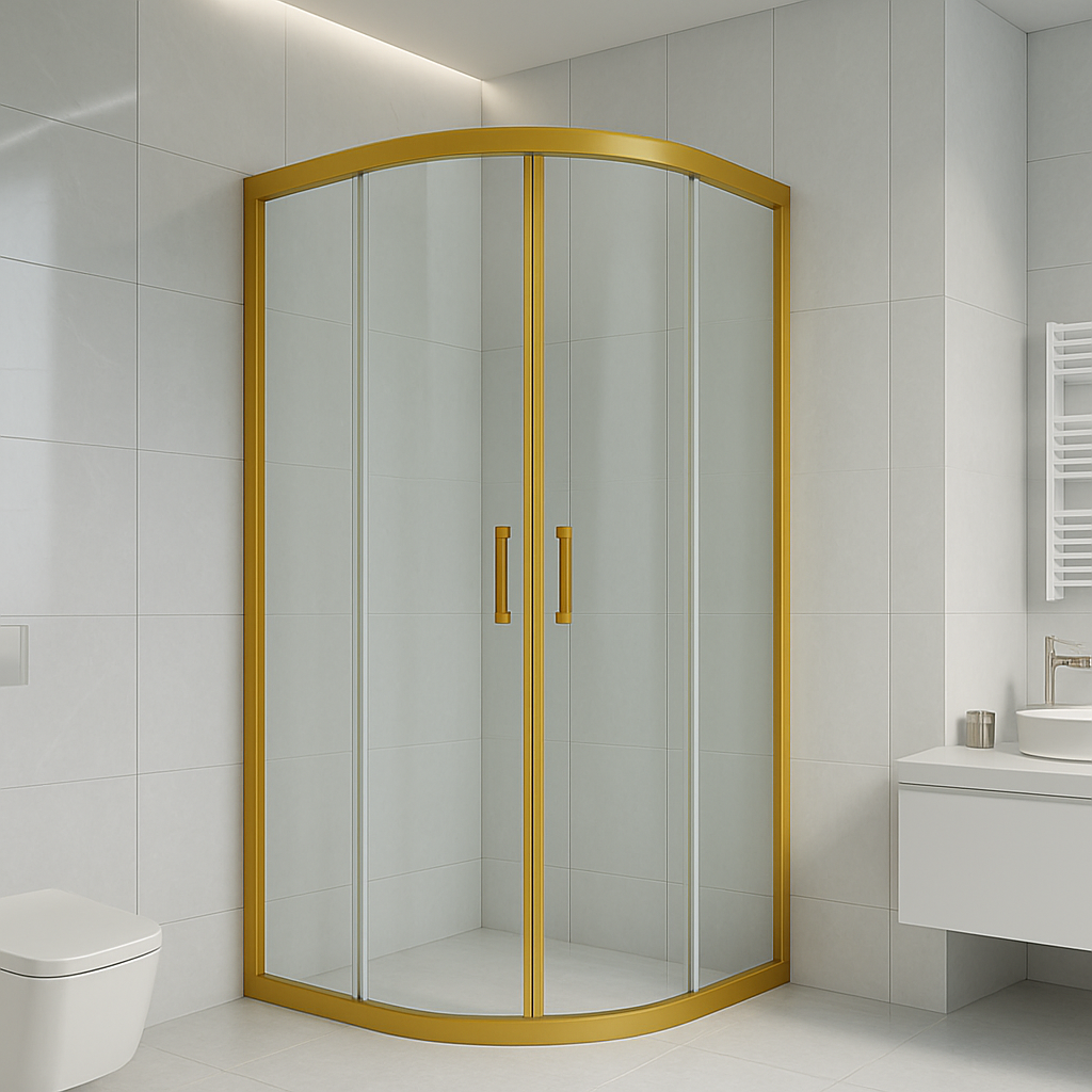 Душевая кабина Shower Boss 90х90х190 см без поддона прозрачное стекло 6 мм Золотой (C15274)