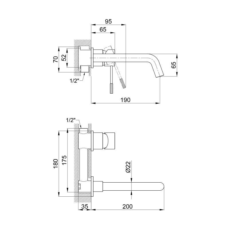 Змішувач прихованого монтажу для раковини Q-tap Scorpio (3050105C) - фото 4