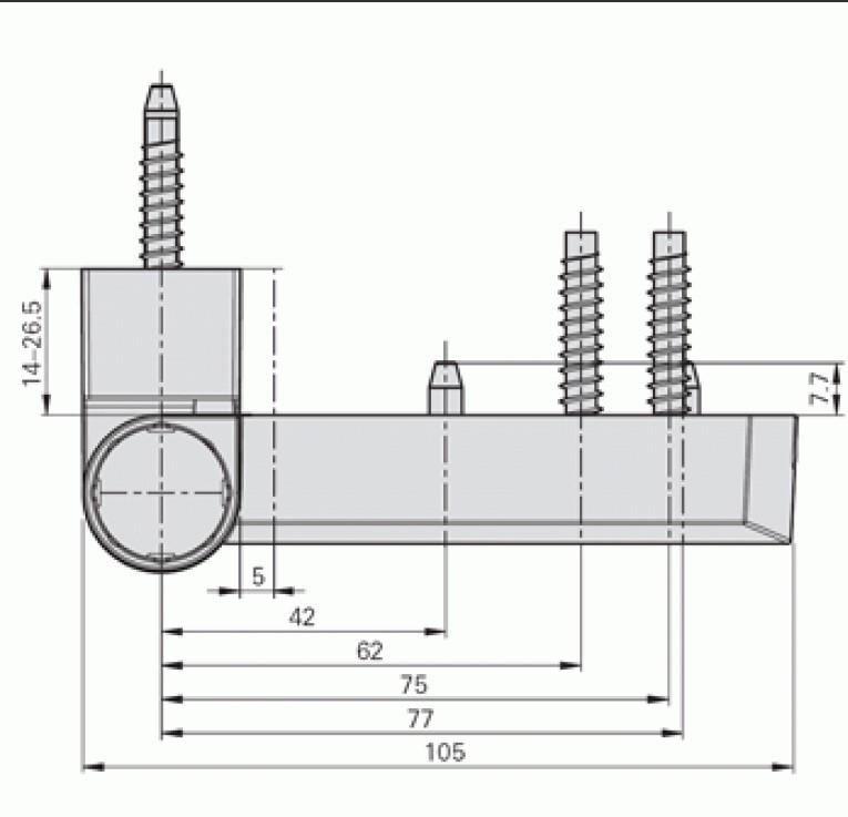 Петля для металопластикових дверей Roto DL-Solid 150 P 17-20,5 мм Білий RAL 9016 E (738084) - фото 2