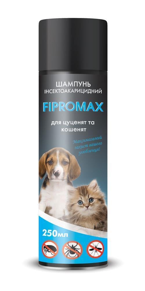 Шампунь от блох и клещей Fipromax для котят и щенков с пропоскуром 250 мл (1608705731)