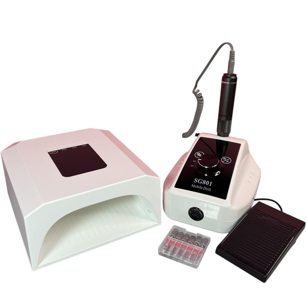 Набір техніки фрезер SG-801/лампа для манікюру та педикюру Cordless UV/LED (2807637702)