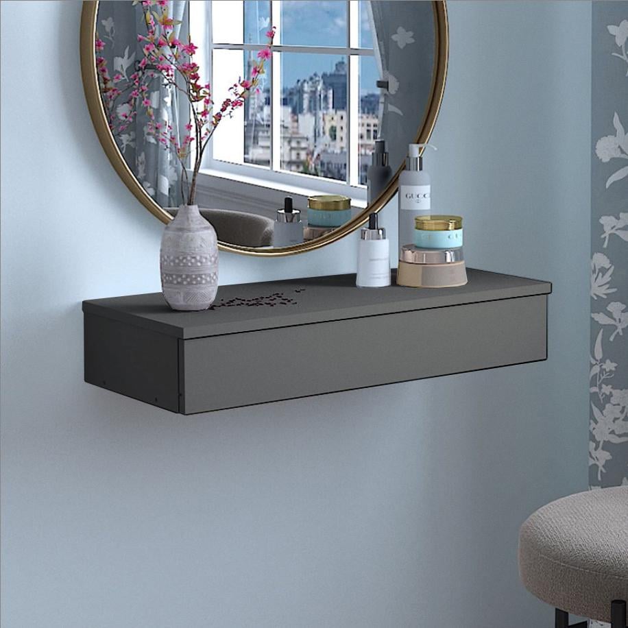 Стіл туалетний підвісний Стела 1 700х310х130 мм Антрацит - фото 1