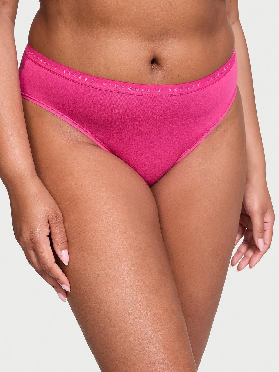 Трусики жіночі Victoria's Secret Stretch Cotton High-Leg Brief S Рожевий (2349184692)