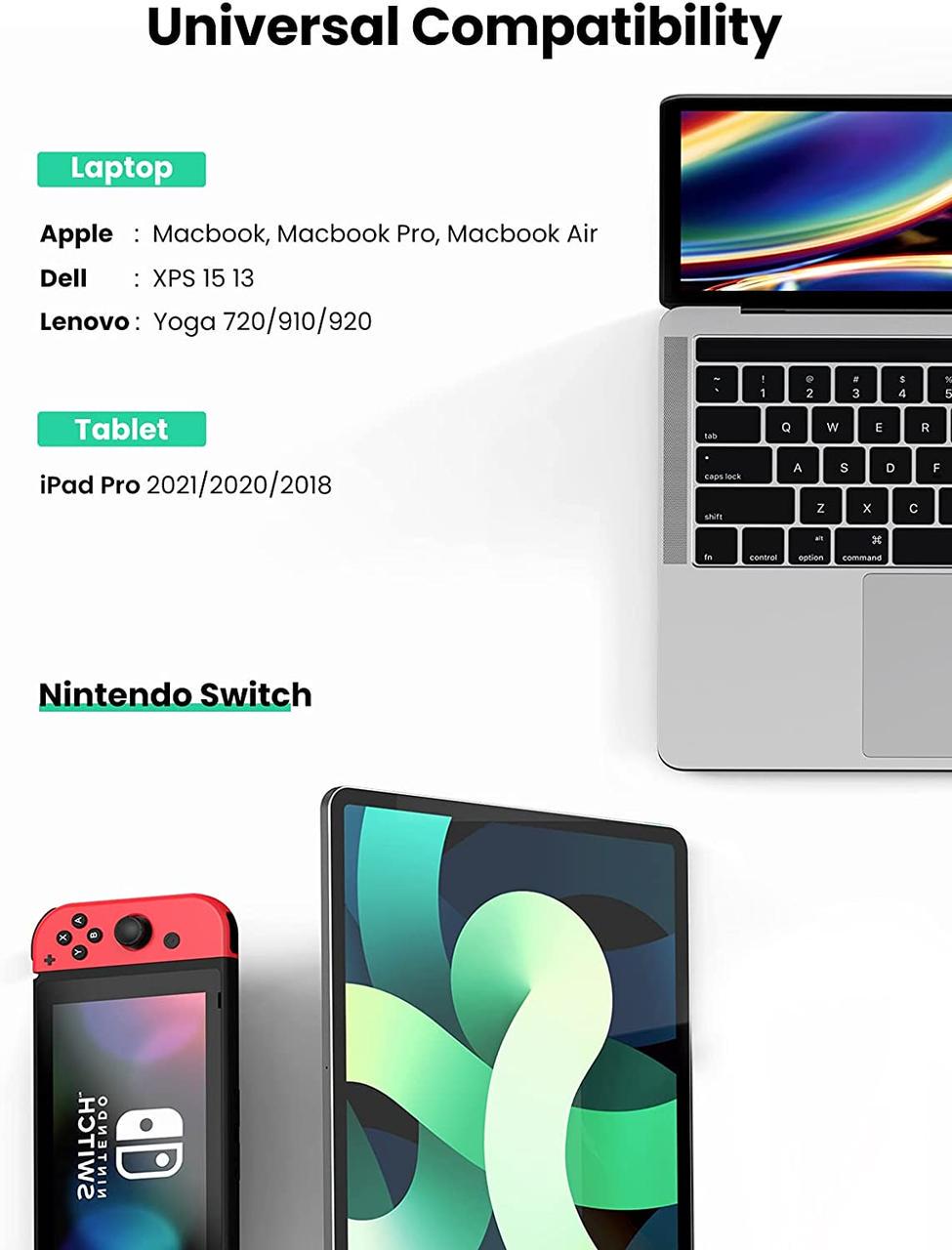 Проводной сетевой адаптер UGREEN Thunderbolt 3 USB C-RJ45 Ethernet Grey (CM199) - фото 4 Проводной сетевой адаптер UGREEN Thunderbolt 3 USB C-RJ45 Ethernet Grey (CM199) - фото 4