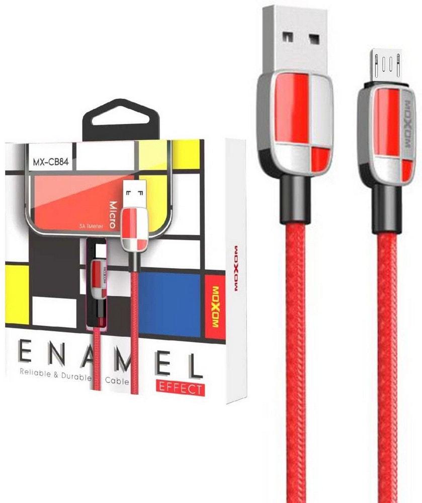 Кабель интерфейсный Moxom MX-CB84 micro USB 3A 1 м Red (37011) - фото 1 Кабель интерфейсный Moxom MX-CB84 micro USB 3A 1 м Red (37011) - фото 1