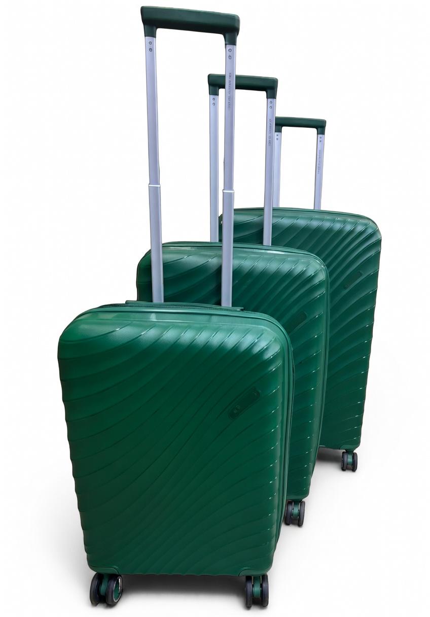 Комплект чемоданов на колесах Gems 2 3 шт. Зеленый (2104619387)