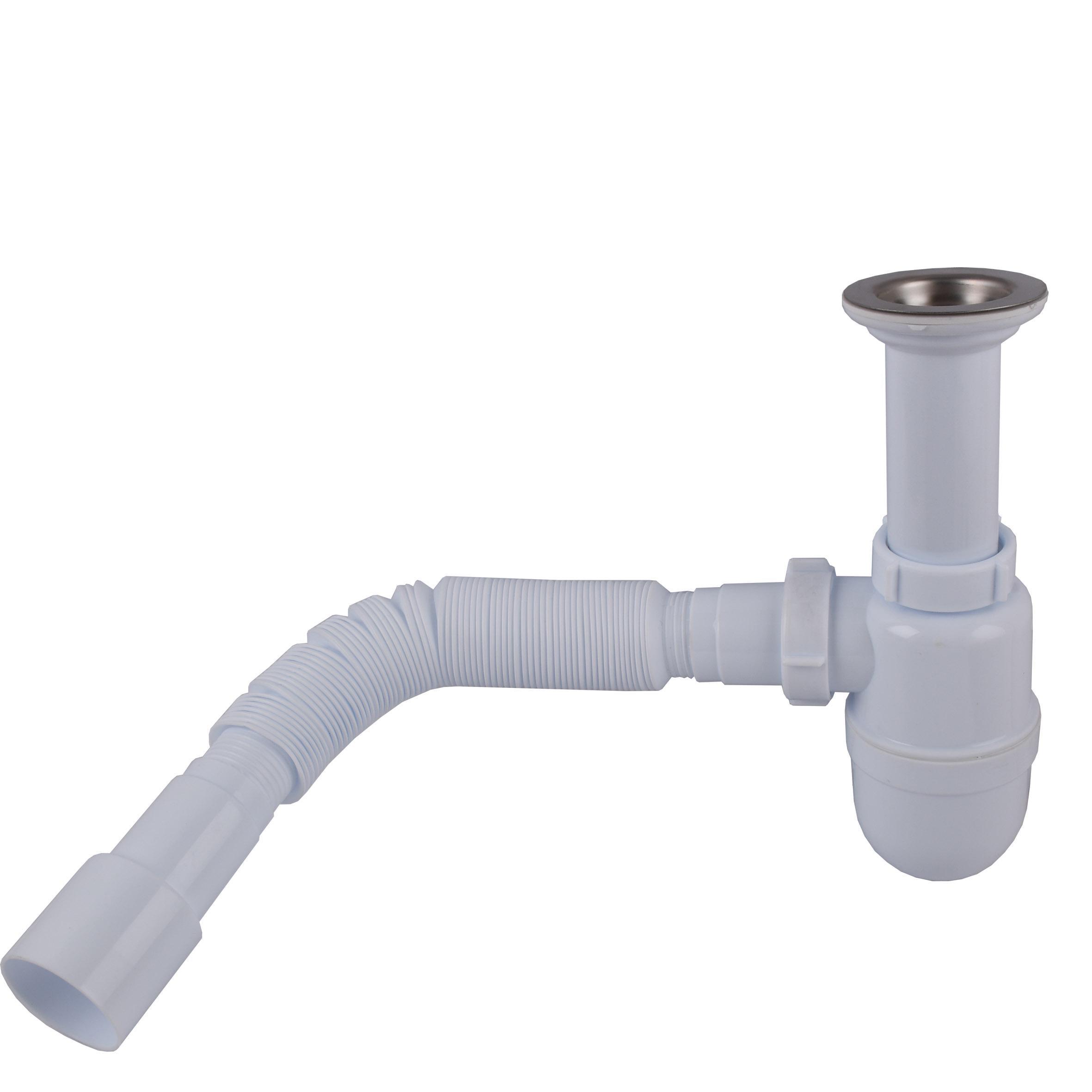Сифон Optimum OPTI-11043 1 1/2" х 40 мм с литым выпуском и гофротрубой 40х40/50 мм (000029632)
