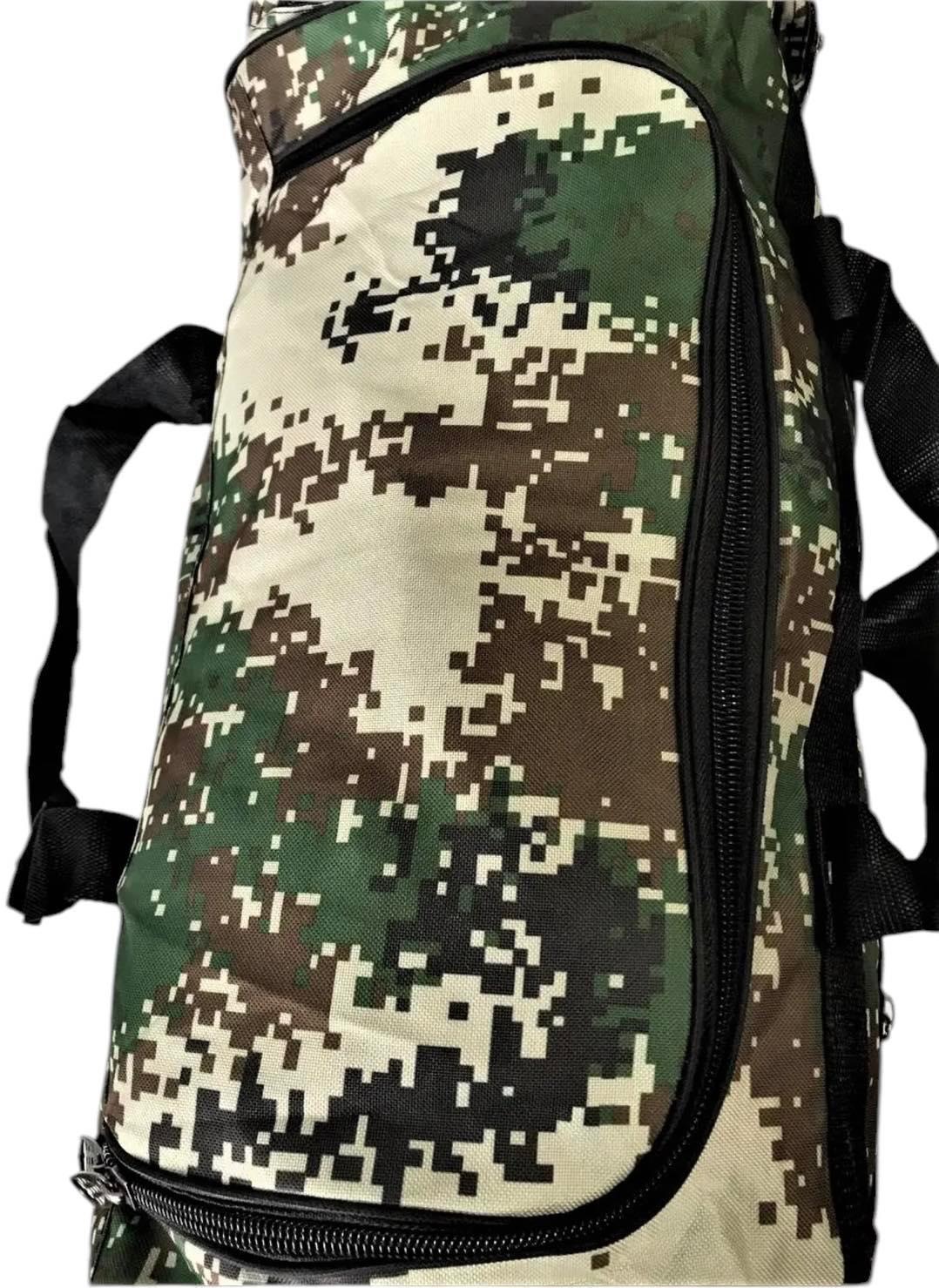 Сумка дорожная с боковыми карманами и длинным ремнем через плечо 70 л Камуфляжный (617) - фото 3