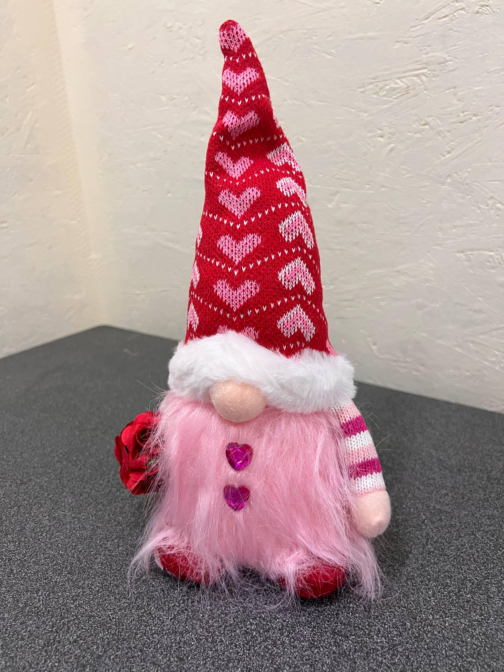 Мягкая игрушка новогодняя Романтичный гном на батарейках 28х10 см (V6175/1)